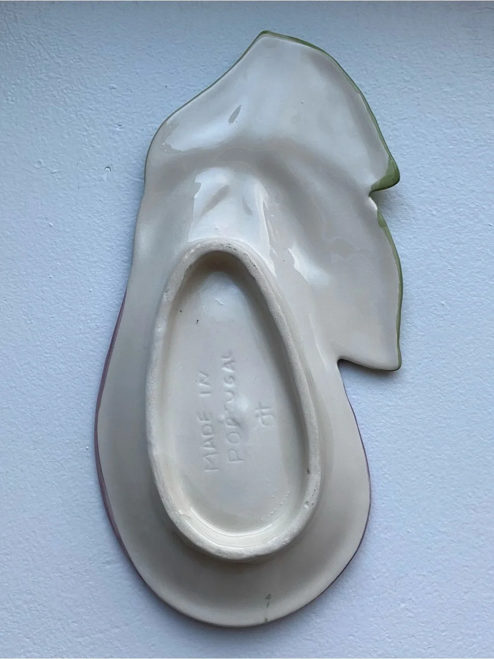 Eggplant Ceramic Spoon Rest La Ceramica Italy Purple Holder Kitchen EUC Italian